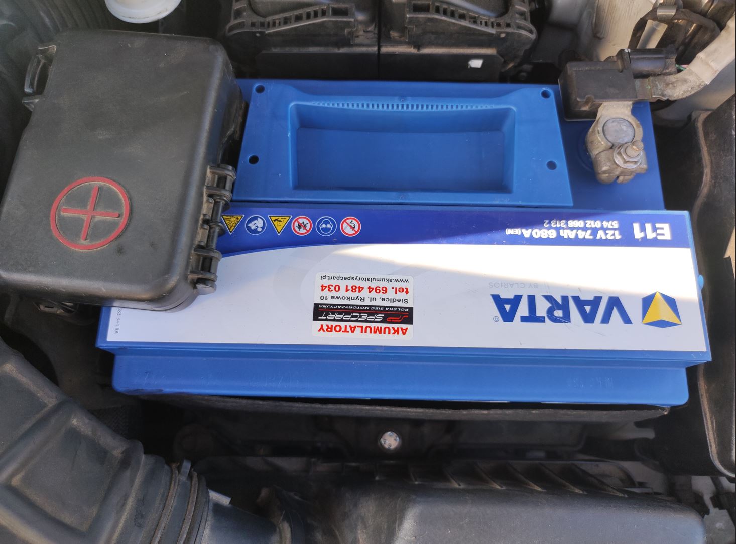 Akumulator zamontowany w Kia Ceed 1.4 CRDI diesel 2017